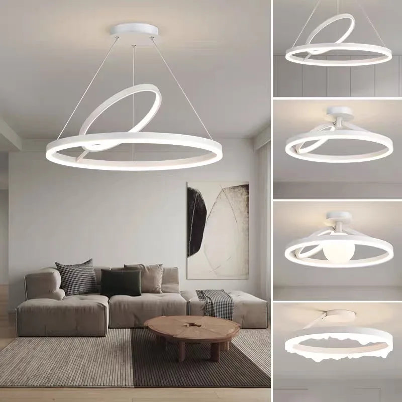 Axyaa Nordic Minimalism LED Ceiling Chandelier for Indoor Lighting