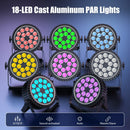 Axyaa RGBW LED Par Lights for Stage, Concert, Wedding, Bar - 4PCS