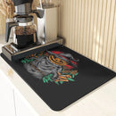 Axyaa Pumpkin Pattern Table Mats & Cup Stand: Halloween Style Dining Accessories