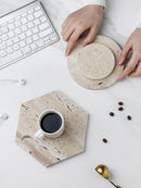 Axya Wabi Sabi Stone Coasters for Table, Photography Props, Home Decor