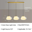 Axyaa Nordic Glass Chandelier Pendant Light Double Layer E27 Restaurant Kitchen Lighting