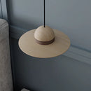 Modern Wood Hat LED Pendant Light by Axyaa for Kitchen Island, Bedroom, Coffee Decoration