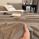Axyaa Double Layer Milk Velvet Blanket for Bed Sofa Single Double