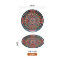 Axyaa Bohemian Ceramic Large Steak Plate for Home and Restaurant