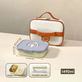 Axyaa Divided Lunch Box: Portable, Sealed, Large Capacity for Food, Salad, Fruits