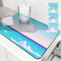 Axyaa Diatoms Kitchen Drain Mat for Coffee Bar and Tableware Counter