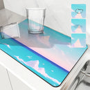 Axyaa Diatoms Kitchen Drain Mat for Coffee Bar and Tableware Counter