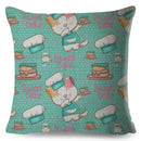 Axyaa Cat Cushion Cover: Decorative Linen Pillow for Home, Sofa, Children's Room