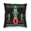 Nutcracker Doll Cushion Cover - Axyaa Square Throw Pillow for Christmas Home Decor