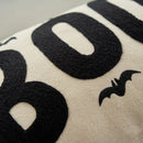Axyaa Halloween Bat Boo Embroidery Throw Pillow Cover