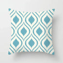 Axyaa Mint Green Geometric Print Lumbar Pillowcase