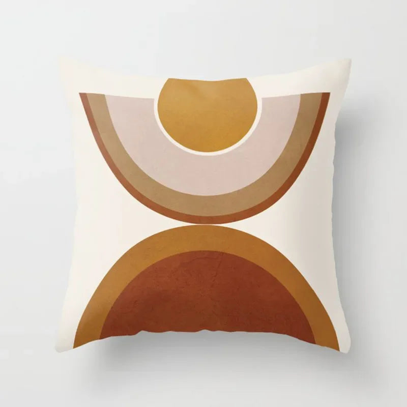 Modern Abstract Plant Leaf Geometric Cushion Cover for Home, Office, Sofa - Axyaa Brand