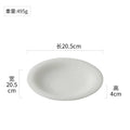 Axyaa Matte Striped Ceramic Plate Pasta Salad Soup Dessert Molecular Cuisine Tableware