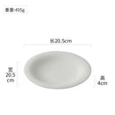 Axyaa Matte Striped Ceramic Plate Pasta Salad Soup Dessert Molecular Cuisine Tableware