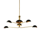 Axyaa Industrial Round Iron Chandelier with Long Arm Lamp for Living Room Dining Table