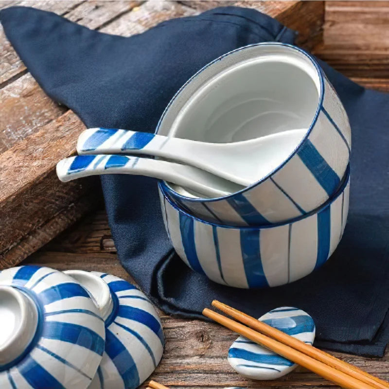 Axya Ceramic Bird's Nest Stew Pot with Lid and Dessert Bowl