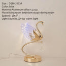 Axyaa Swan LED Desk Lamp - Golden Contemporary Home Decor