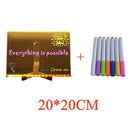 Axyaa Acrylic Message Board Lamp USB Erasable Drawing Night Light Kids Gift