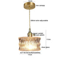 Axyaa Modern Copper Pendant Light Glass Chandelier for Living Dining Bar Kitchen
