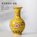 Axyaa Chinese Style Enamel Ceramic Vases Creative Home Office Decor