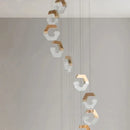Axyaa Crystal Duplex Pendant Lamp for Stylish Living Room Luxe Décor