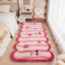 Axyaa Checkerboard Carpets: Fluffy Irregular Soft Rug for Bedroom & Living Room