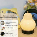 Axyaa French Pear Cream Touch Night Light - Portable Ambient Light for Bedroom & Study