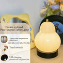 Axyaa French Pear Cream Touch Night Light - Portable Ambient Light for Bedroom & Study