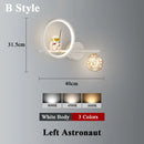 Axyaa Astronaut Star Projector LED Wall Lamp for Kid's Room- Modern Nordic Lighting
