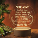 Axyaa 3D Night Light Wooden Base Acrylic LED Lamp, Personalized Gift