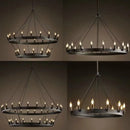 Axyaa Retro Iron Double Pendant Lamp for Cafe Restaurant Bar Chandelier