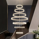 Axyaa LED Staircase Chandeliers: Modern Home Decor Hanging Light for Living Room