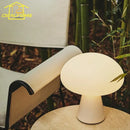 Axyaa Medieval Cream Mushroom Table Lamp LED with Touch Dimming & USB Charging