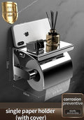 Axyaa Stainless Steel Toilet Paper Holder Waterproof Tissue Box Bathroom Hardware