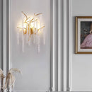 Axyaa Crystal Branch Wall Lamp: Nordic All Copper, LED, Retro, Living Room, Bedroom Decor