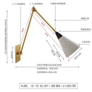 Axyaa Luxury Black/Gold Swing Arm LED Wall Lamp for Kitchen Island and Sofas