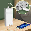 Axyaa Foldable LED Desk Lamp with Clock and USB Charging