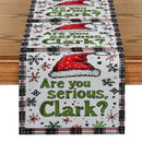 Axyaa Christmas Santa Hat Table Runner - Festive Kitchen Decor for Holiday Parties
