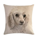 Axyaa Cute Puppy Head Linen Pillow Case 45*45cm