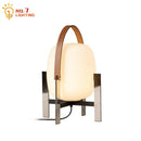 Axyaa Portable Metal Glass LED Table Lamp - Modern Art Light for Home, Office