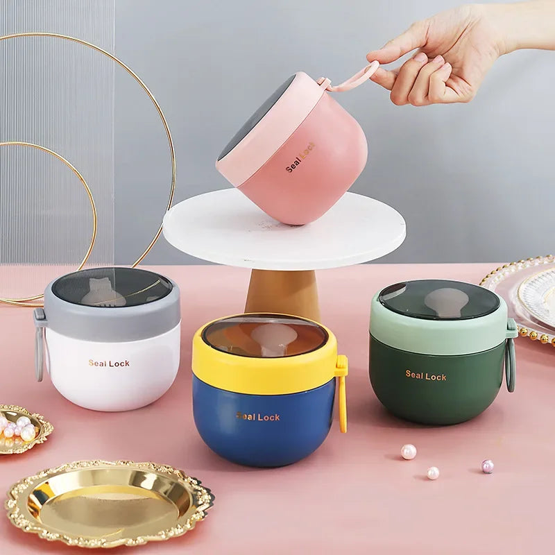 Axyaa Stainless Steel Thermal Soup Cup with Spoon Lunch Box