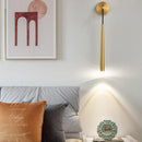 Axyaa Nordic Copper LED Wall Sconce, Height Adjustable, Surface Mount, Bedroom Living Room Lamp