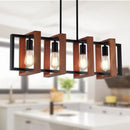 Axyaa Wooden Iron Art Chandelier for Bar Restaurant Room Decor