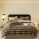 Axyaa Winter Luxury Coral Velvet Queen Duvet Set - Thick & Soft Solid Color