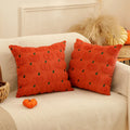Axyaa Halloween Pumpkin Pillow Cover, 18x18 Inch Orange Cushion Case for Fall Home Decor