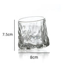 Axyaa Rotatable Whiskey Glass with Wooden Base - Bar Drinking Novelty Cup