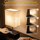 Axyaa Set of 2 Rechargeable LED Table Lamps with USB Ports & Phone Stands