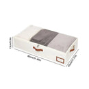 Axyaa Foldable Under Bed Storage Bag Beige Large Capacity Clear Window Handles