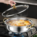 Axyaa Stainless Steel Non-Stick Soup Pot with Lid for Induction Cooker