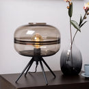 Axyaa Nordic Ceramic Table Lamp with Fabric Art Lampshade for Home Decor